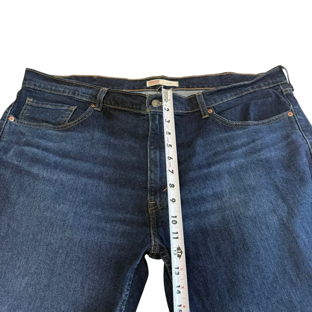 Levis Signature‎ Relaxed 99% Cotton Stretch Dark Wash Jeans Men's Sz 40x30 #562